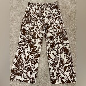Haver + Blair Botanical Leaf Wide Leg Pants XL